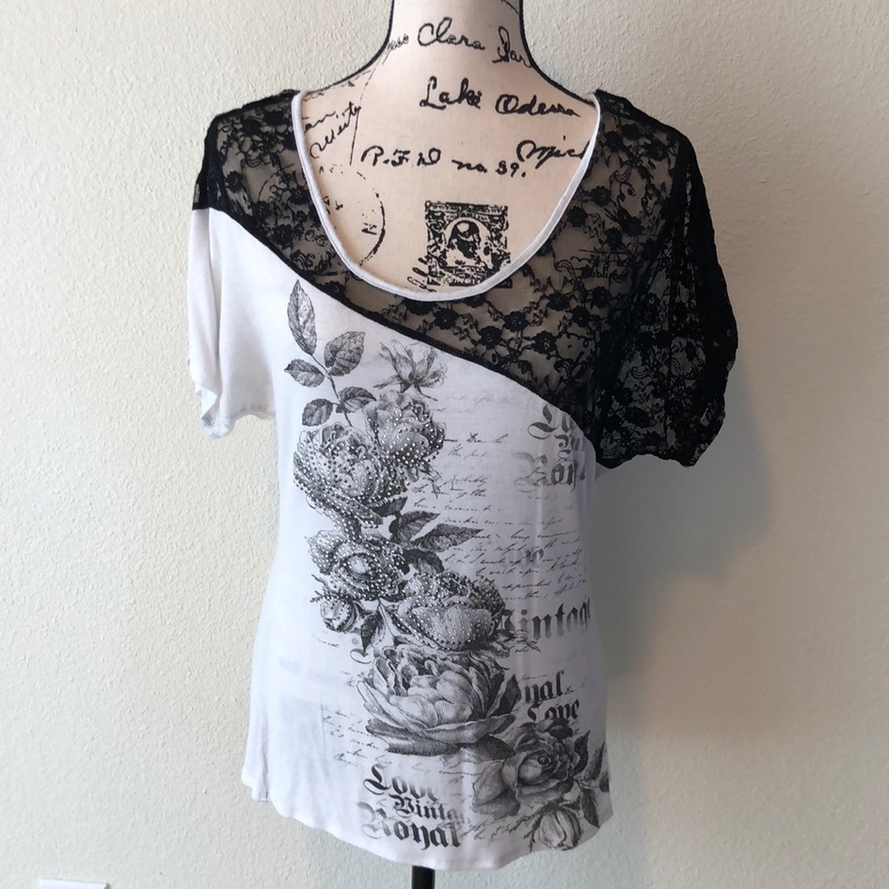 Daytrip studded lace top